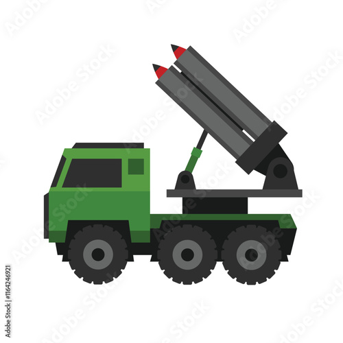 Modern flat missile icon isolated vector on white background