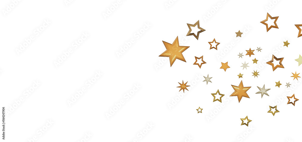 A collection of golden stars on a black background, creating a twinkling and festive feel. A collection of golden stars on a black background, creating a twinkling and festive feel.