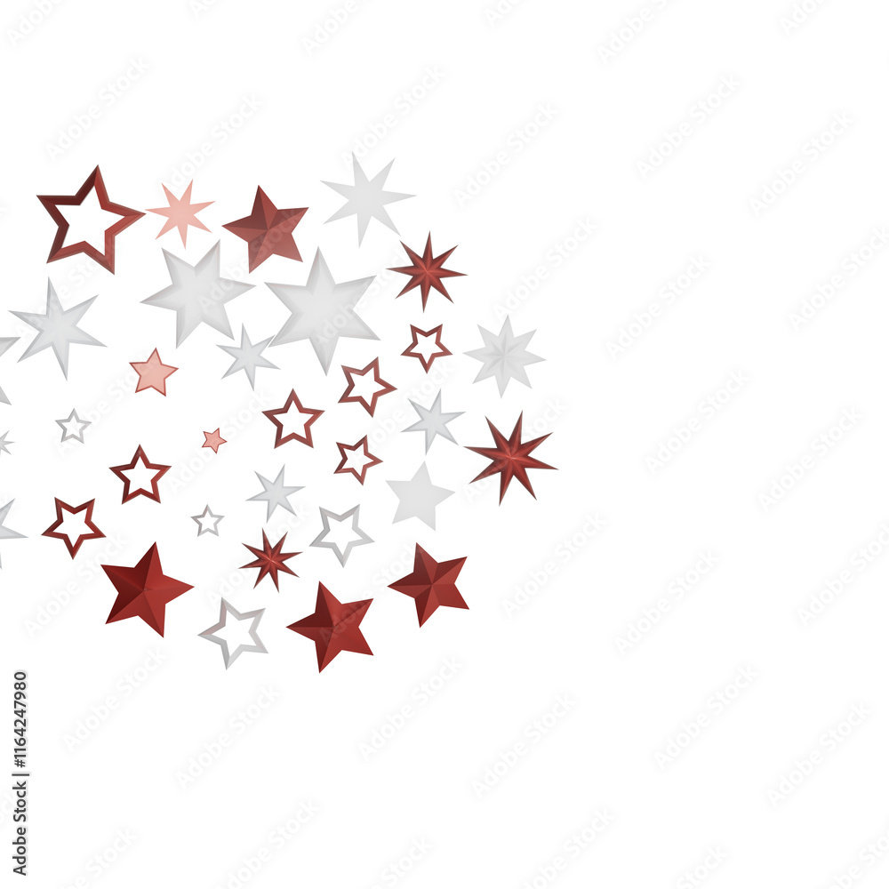 Red and white stars on a black background Red and white stars on a black background