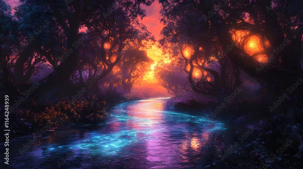 Delirium: An enchanting dreamlike realm featuring a glowing landscape filled with surreal forms, inviting exploration and contemplation within its extraordinary depths. Delirium: An enchanting dreamlike realm featuring a glowing landscape filled with surreal forms, inviting exploration and contemplation within its extraordinary depths.