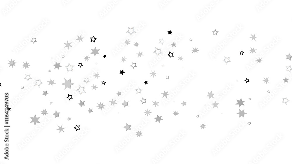 Abstract image of silver stars against a black background. Abstract image of silver stars against a black background.