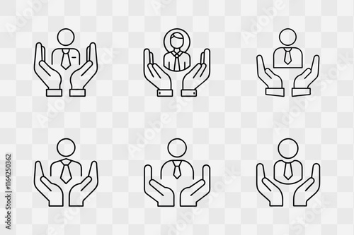 employee appreciation day icon or silhouette and illustration design