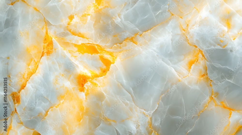 Naklejka premium Dynamic Yellow and Grey Pastel Marble Texture with Shiny Details for Creative Applications