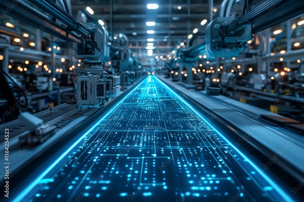 Advanced Robotic Manufacturing in High-Tech Factory. Advanced Robotic Manufacturing in High-Tech Factory.