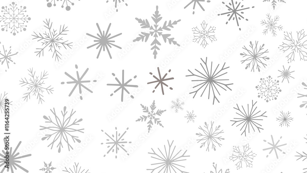 Sparkling Snowfall: Dynamic 3D Illustration of Falling Christmas Snowflakes Sparkling Snowfall: Dynamic 3D Illustration of Falling Christmas Snowflakes