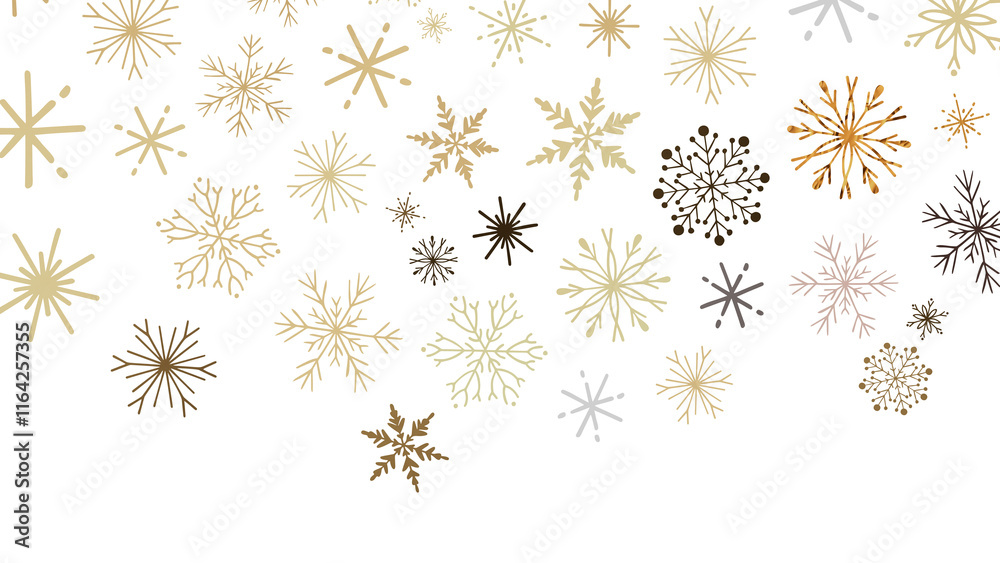 Snowflake Symphony: Mesmerizing 3D Illustration of Descending Christmas Snowflakes Snowflake Symphony: Mesmerizing 3D Illustration of Descending Christmas Snowflakes