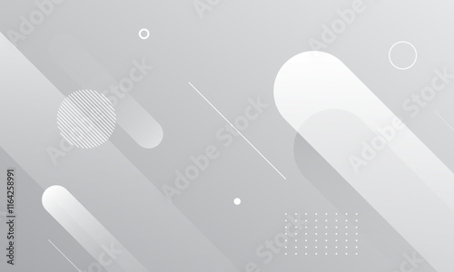 Abstract white diagonal background with circles. Vector illustration