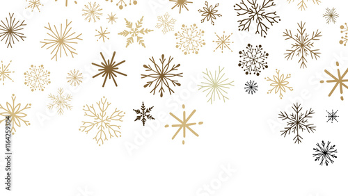 Winter Snow Symphony: Captivating 3D Illustration of Descending Snowflakes for Christmas