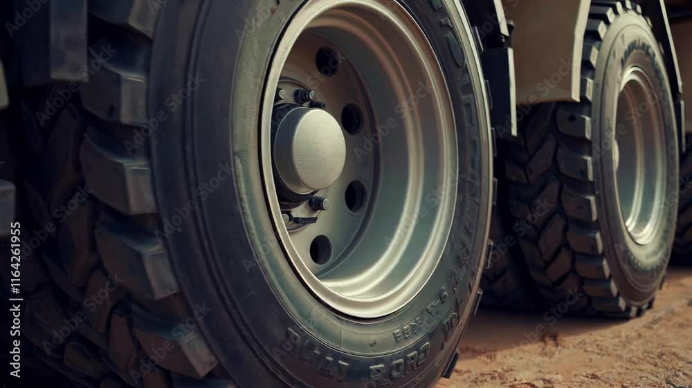 Heavy Trucks with Rugged Tires Heavy Trucks with Rugged Tires