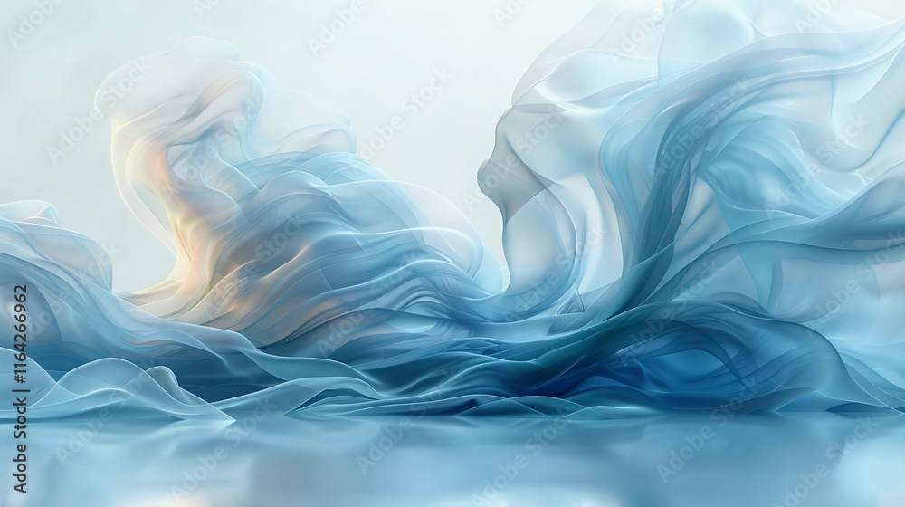 Abstract Blue and White Flowing Fabric. Abstract Blue and White Flowing Fabric.