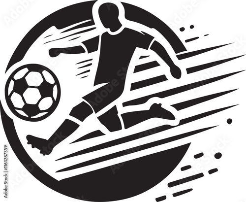 Soccer icon silhouette vector with white background
