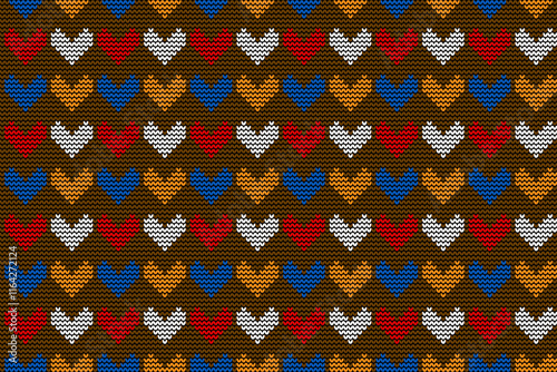 Fotografía Knitting craft pattern sweater rug carpet background wallpaper