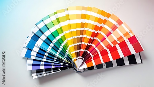Open Pantone sample colors catalogue.