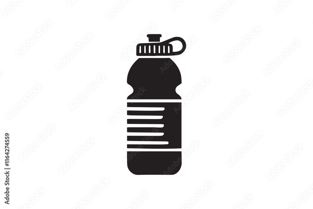 simple and unobtrusive soft drink bottle vector silhouette illustration isolated in white background
simple and unobtrusive soft drink bottle vector silhouette illustration isolated in white background