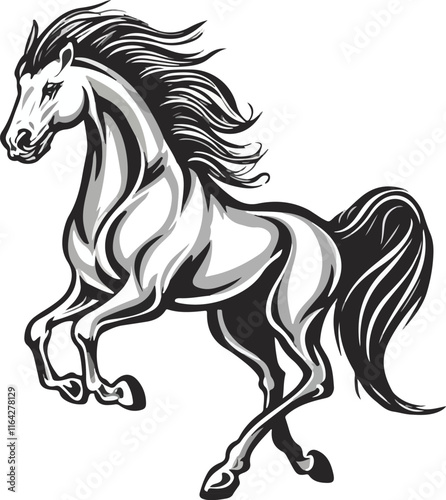 horse vector art and illustration