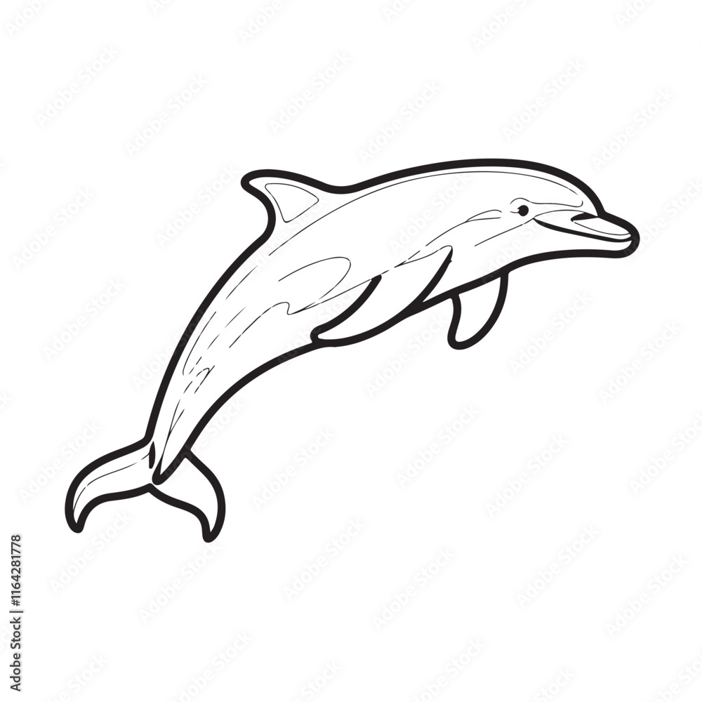 Fototapeta premium Simple, Easy, and Large Print Designs for Adults and Kids. Bold and easy coloring page