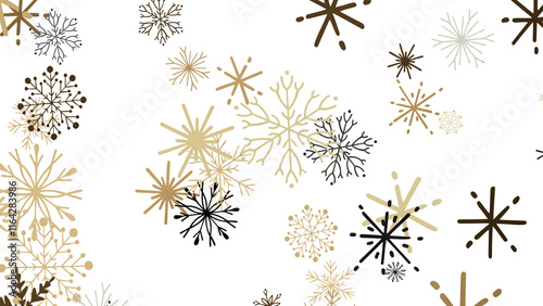 Winter Snow Symphony: Captivating 3D Illustration of Descending Snowflakes for Christmas