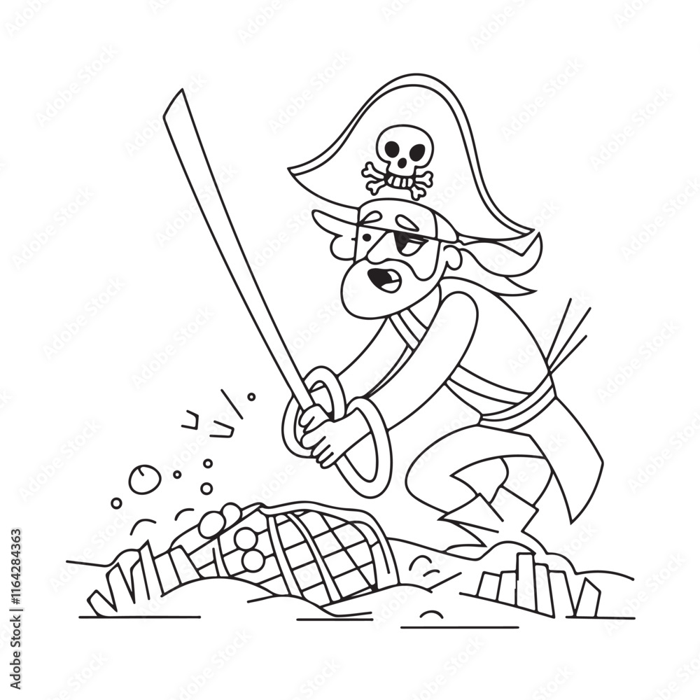 Obraz premium Simple, Easy, and Large Print Designs for Adults and Kids. Bold and easy coloring page