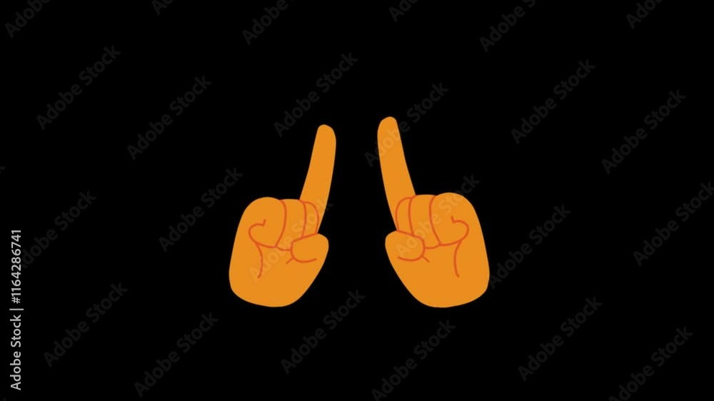 Animated Sign ASL video sign language animated cartoon retro style minimalist Pattern animation background.mp4