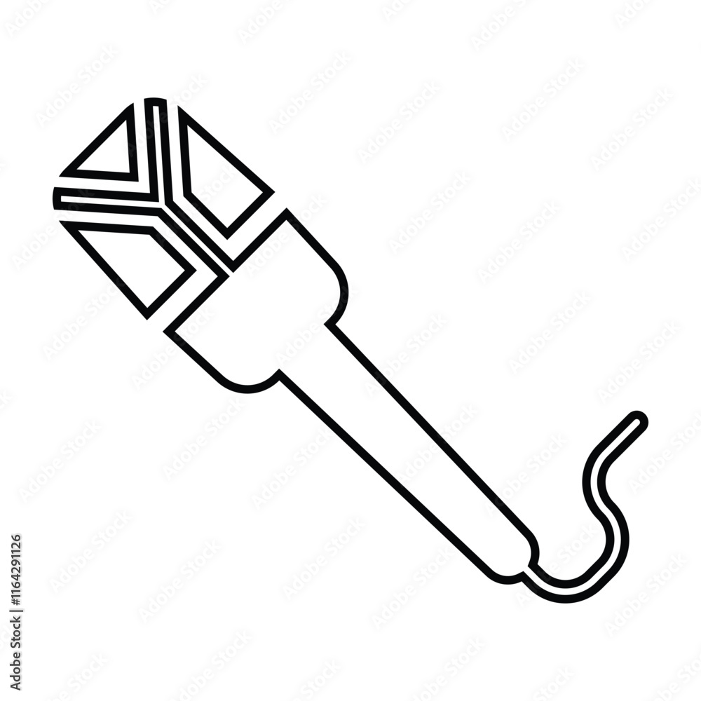 Speech Microphone Icon - Simple Vector on White Background Speech Microphone Icon - Simple Vector on White Background