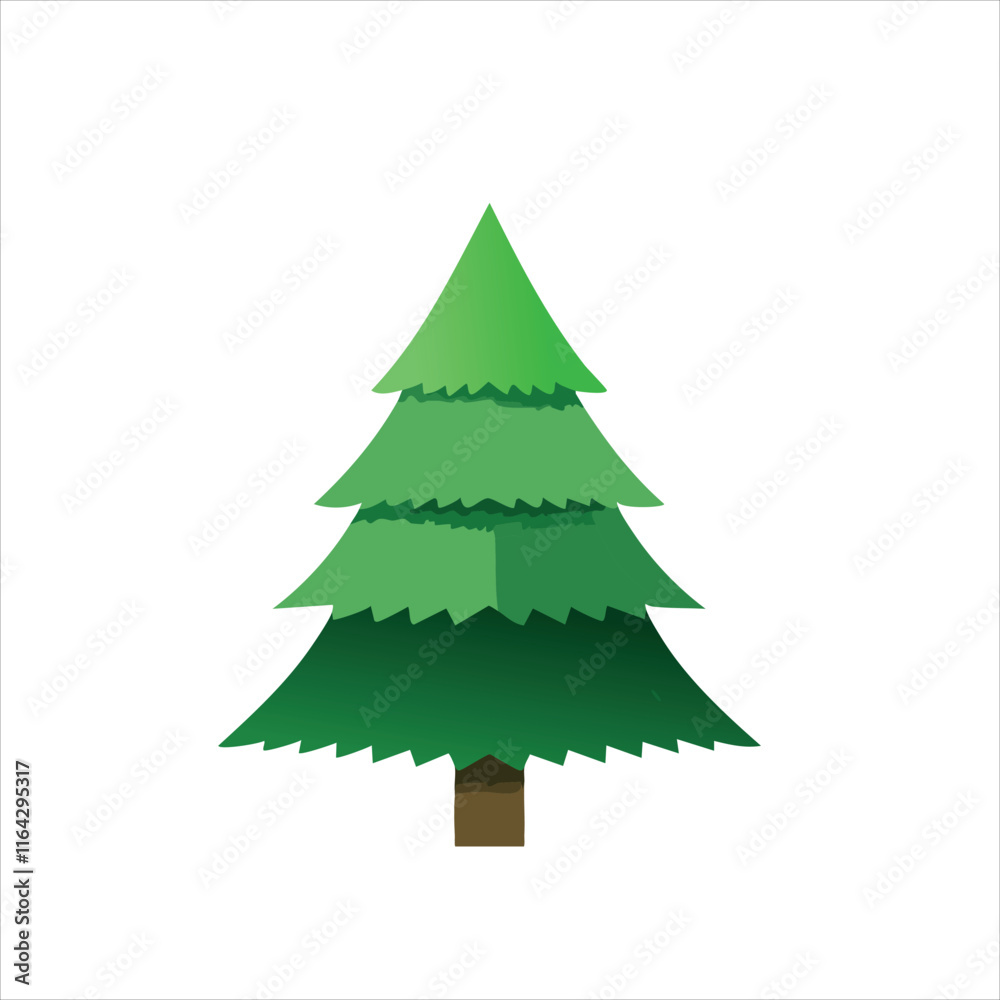 Green minimalistic Christmas tree logo. Vector simple isolated illustration. Green minimalistic Christmas tree logo. Vector simple isolated illustration.