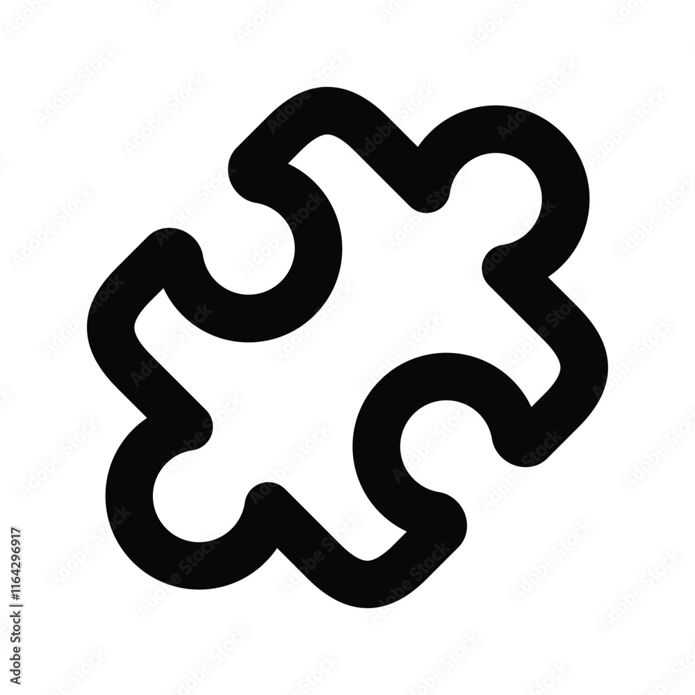 Jigsaw puzzle piece flat vector icon for apps and websites Jigsaw puzzle piece flat vector icon for apps and websites