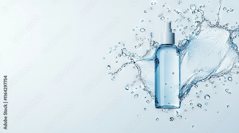 A bottled drop of water atop and below A bottled drop of water atop and below