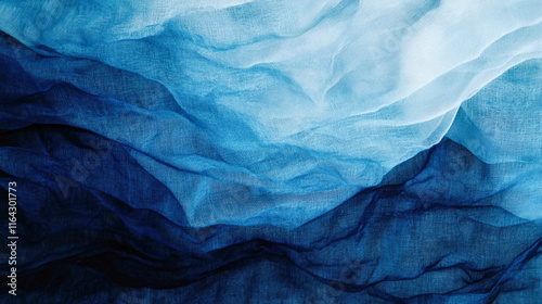 Wallpaper Mural Abstract blue fabric texture with waves and folds Torontodigital.ca