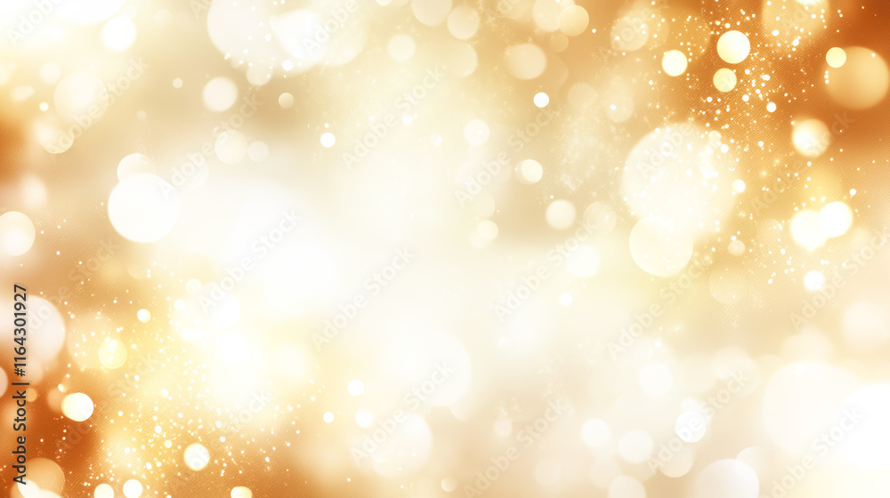 Golden bokeh light background with abstract sparkling circles Golden bokeh light background with abstract sparkling circles