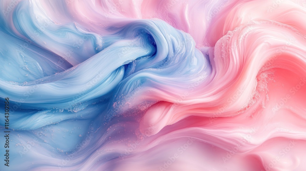Fototapeta premium A swirling abstract composition of soft pastel colors blending together.