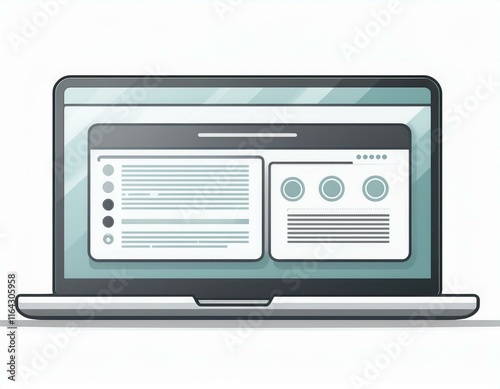 Modern laptop ilustration 