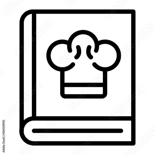 Cookbook Vector Line Icon Design