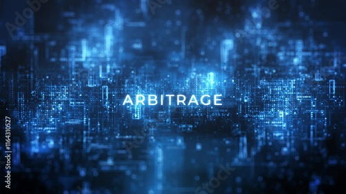 Digital Data Screen Words Arbitrage