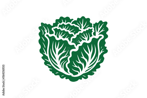 simple and unobtrusive Cabbage vector silhouette illustration isolated in white background
