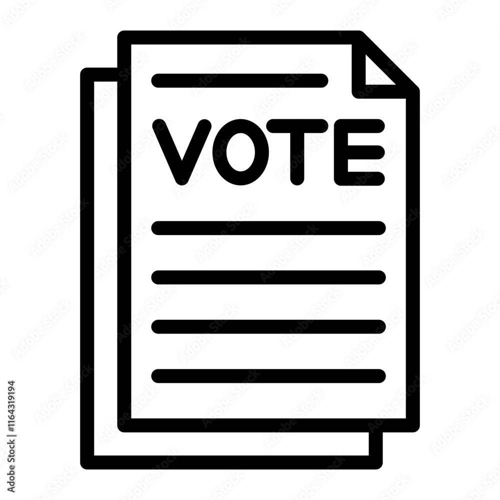 Document Vector Line Icon Design Document Vector Line Icon Design