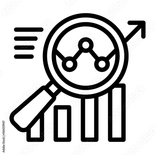 Analysis Vector Line Icon Design