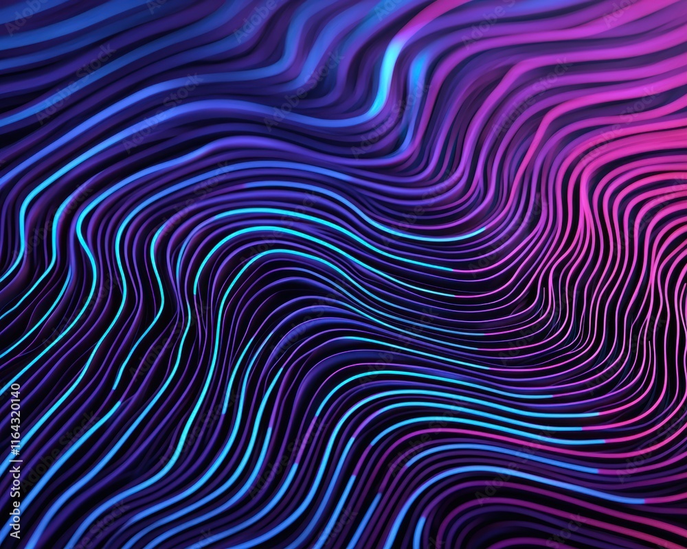 Colorful Flowing Lines Abstract Background in Blue and Purple Shades Colorful Flowing Lines Abstract Background in Blue and Purple Shades