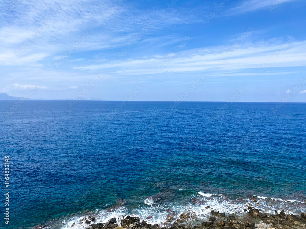 Calm sea. The shore of the ocean. Sea waves Calm sea. The shore of the ocean. Sea waves