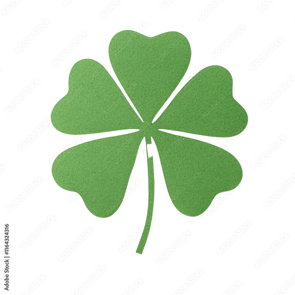 A green four-leaf clover symbolizing luck and prosperity. A green four-leaf clover symbolizing luck and prosperity.