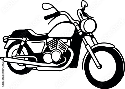 Motor bike silhouette vector  art