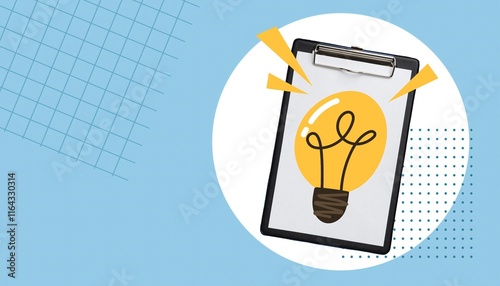 Collage on the theme of idea. An idea for a successful business. A win-win strategy plan. The team comes up with a plan of action. business plan. collage. work. office. light bulb. idea.