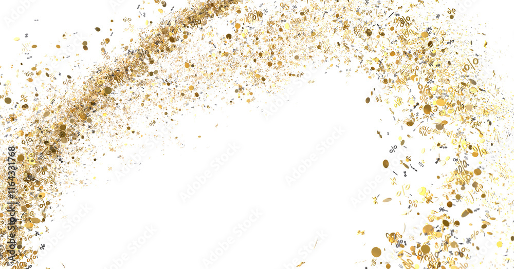 Gold Confetti Sale Background Gold Confetti Sale Background