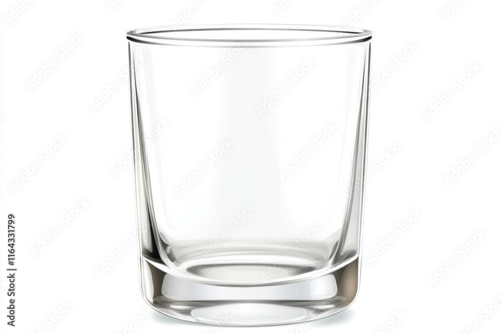 A clear glass filled with water on a clean white surface A clear glass filled with water on a clean white surface