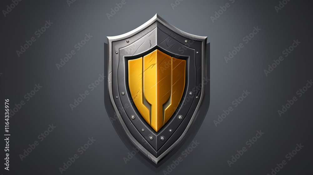 shield with swords shield with swords