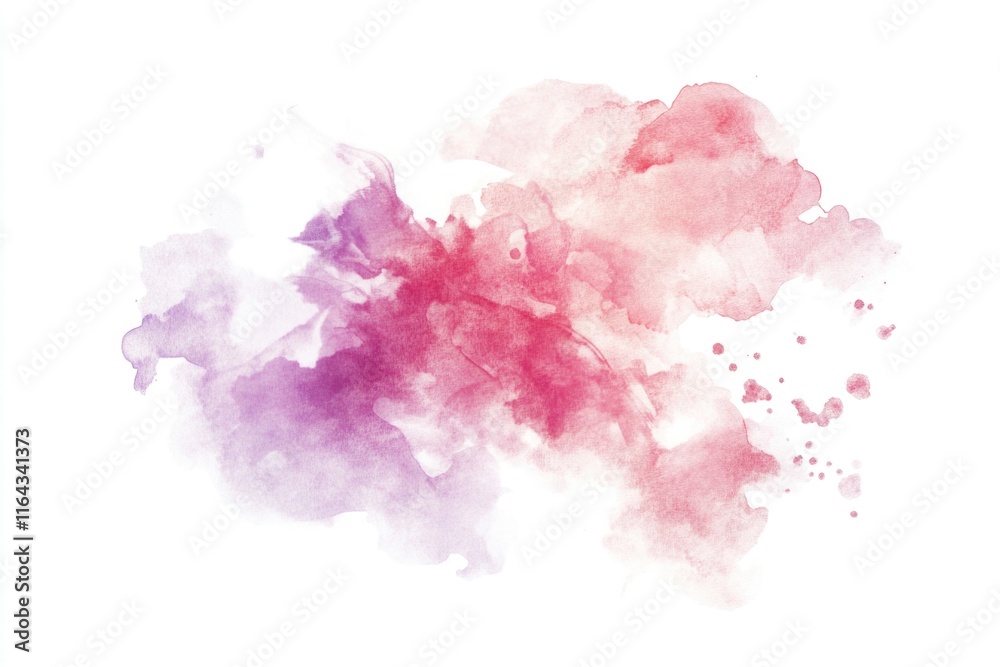 Fototapeta premium A beautiful watercolor painting of a pink and purple cloud, suitable for use in design and illustration projects