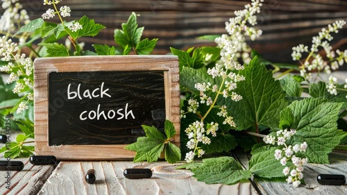 black cohosh capsules homeopathy. Selective focus. nature. photo