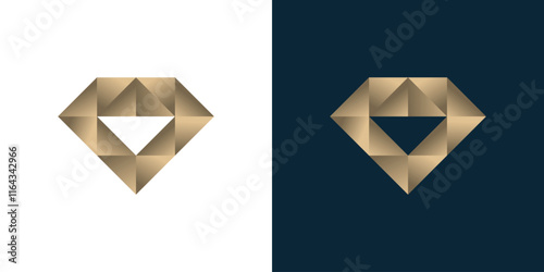 Diamond logo icon, pixel diamond logo. Logo, icon, illustration, symbol, luxury.
