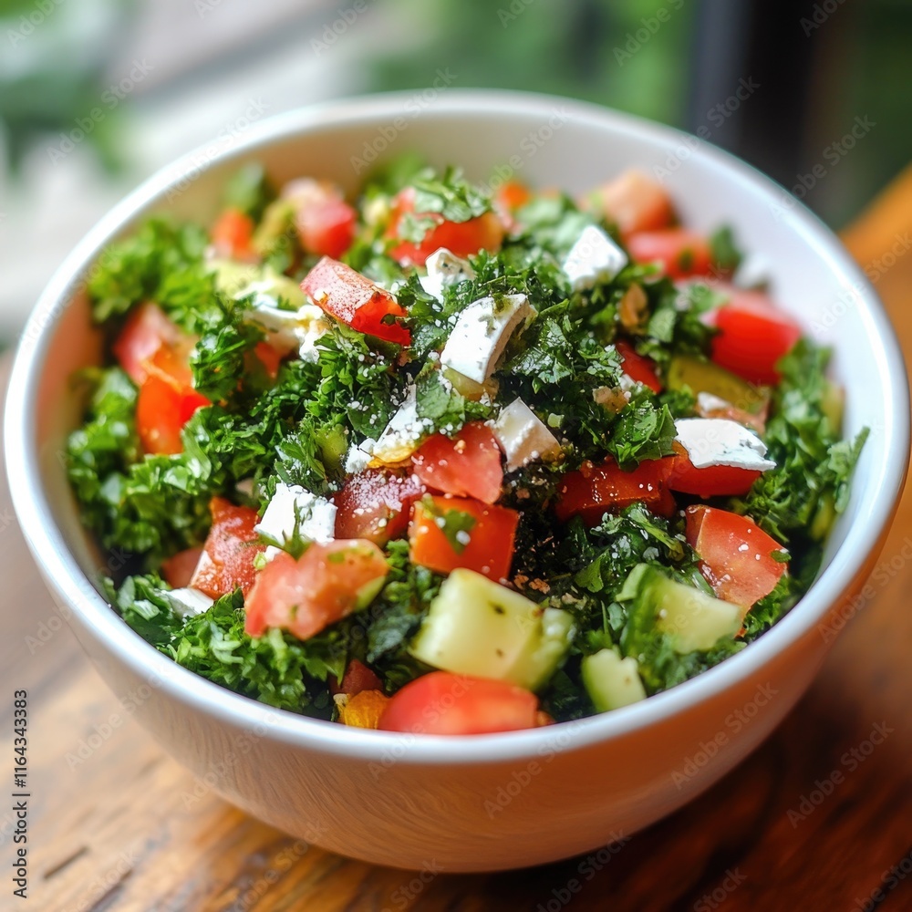 A simple and healthy salad made with fresh vegetables A simple and healthy salad made with fresh vegetables