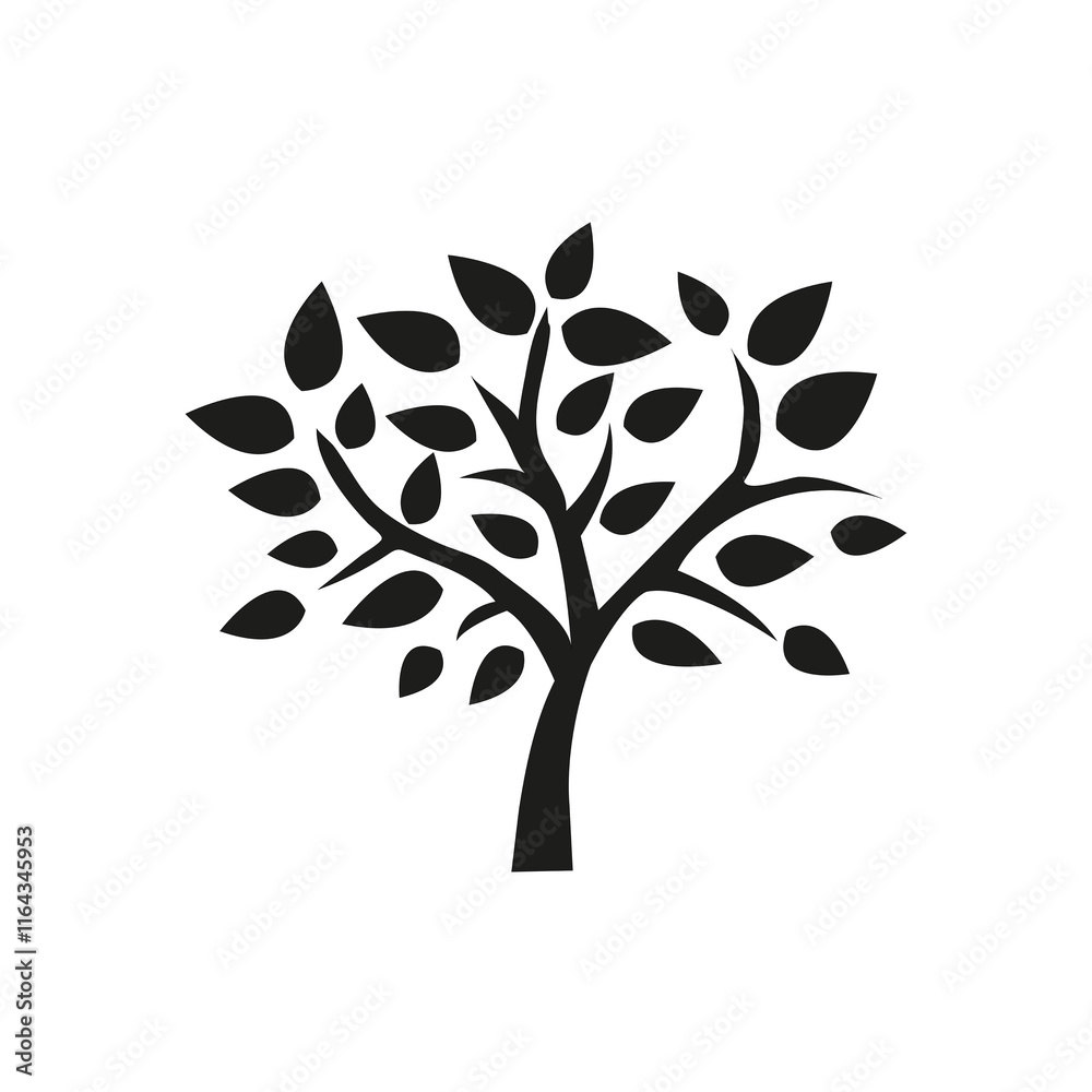 Obraz premium a tree image with black colour