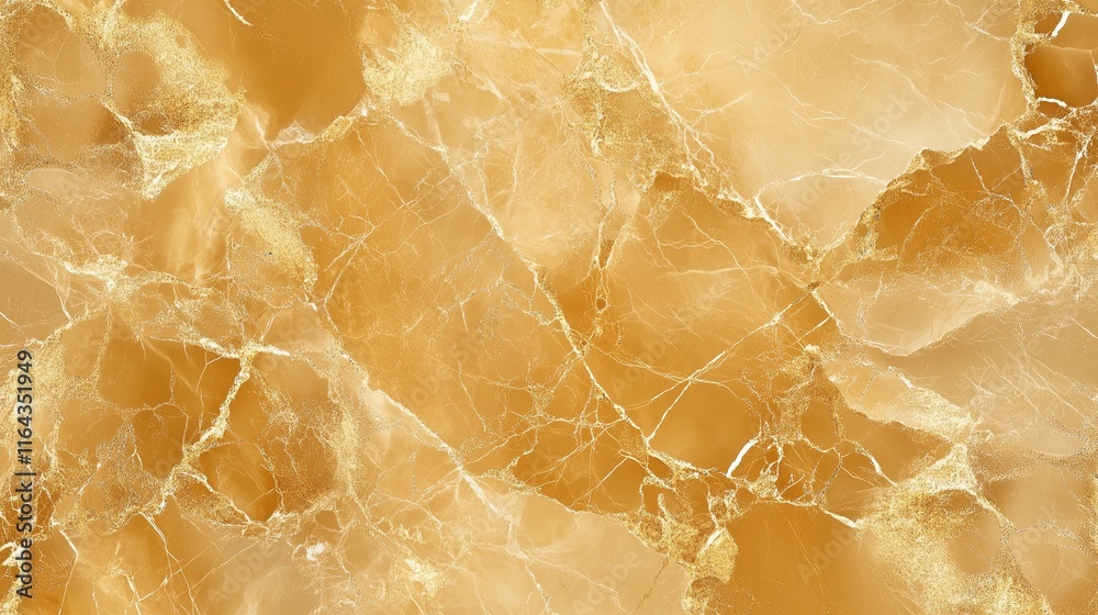 Fototapeta premium A luxurious golden marble background featuring intricate veining and rich textures, evoking a sense of opulence and elegance. The warm gold tones shimmer subtly, perfect for stylish design.